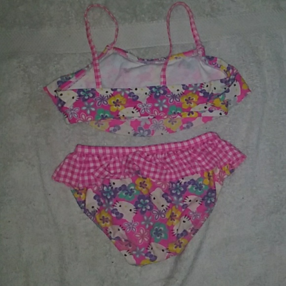 Girls hello kittie two piece swim suit - Picture 2 of 2